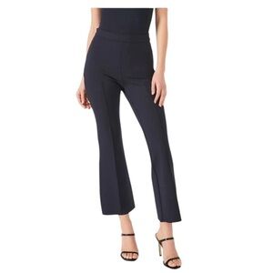 GREY/VEN Women's Black Pintuck Flare Porterfield Cropped Pants Size Large $295